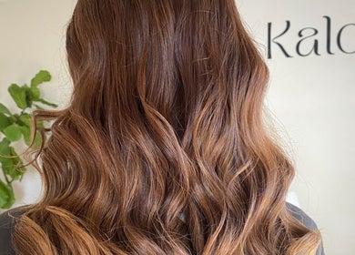 Elegant curls at Kalon Hair Perth, showcasing a stunning hairstyle. Location: Perth, Western Australia, AU.