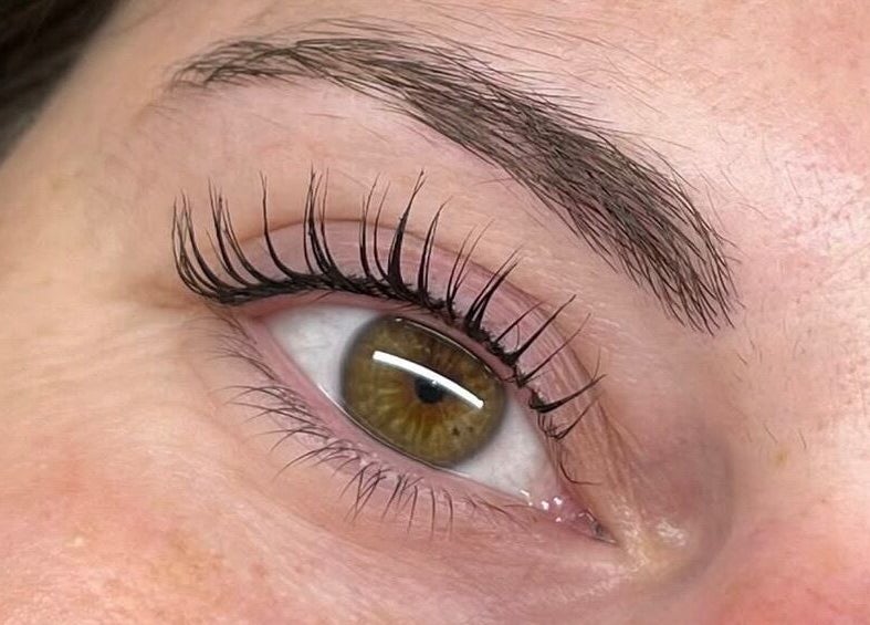 Detailed view of a styled eye showcasing lash lift at Beauty by Soph, Peterborough, England, GB.