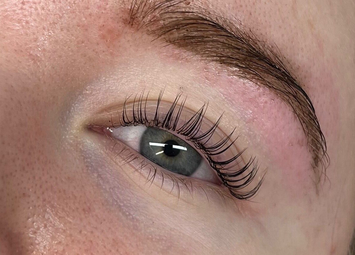 Close-up of designed eyelashes at Beauty by Soph, Peterborough, England, GB, showcasing expert styling.
