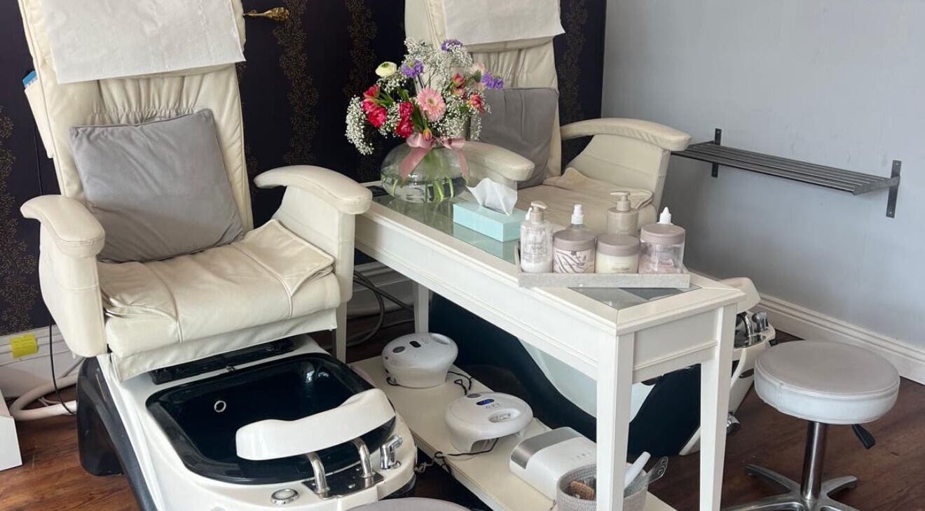 Luxurious pedicure chairs at Butterfly Beauty, Longridge, England, GB, offering relaxing beauty treatments.
