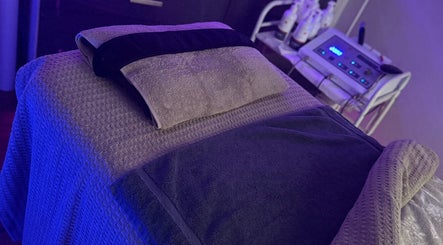 Massage bed setup at Butterfly Beauty, Longridge, England, GB, ready for a relaxing treatment session.