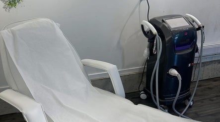 Modern treatment chair and laser equipment at Voko Beauti, Chilliwack, British Columbia, CA.