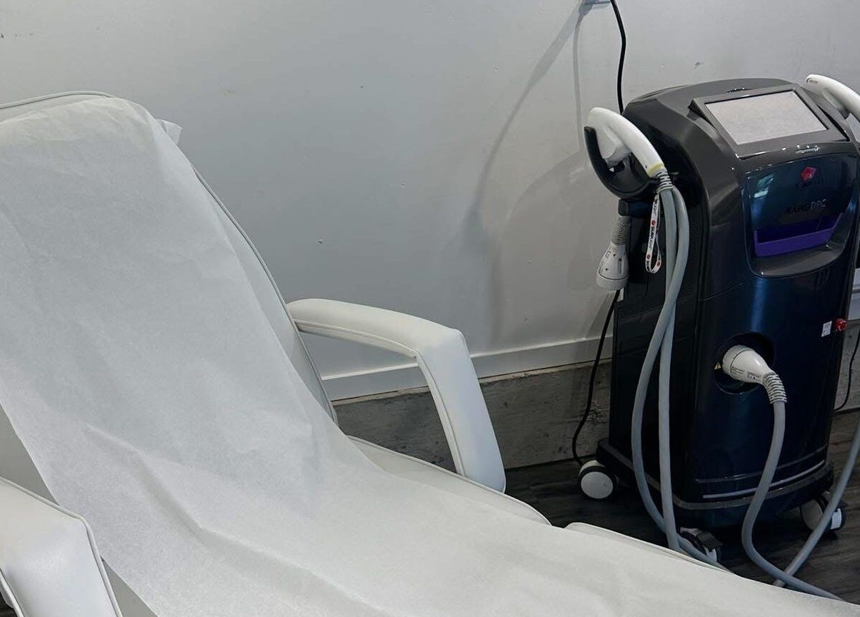 Voko Beauti's advanced laser machine in treatment room, Chilliwack, British Columbia, CA.