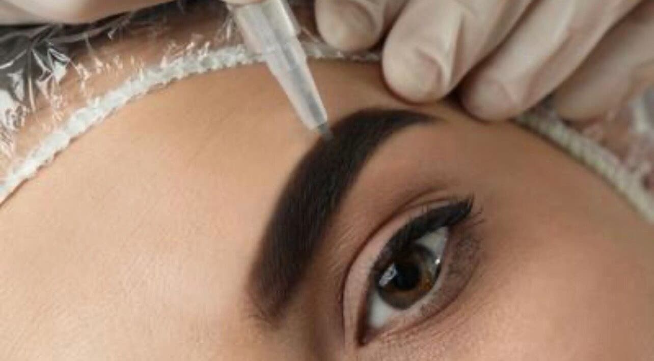 Eyebrow microblading at Voko Beauti, Chilliwack, British Columbia, CA, showcasing precision and care.