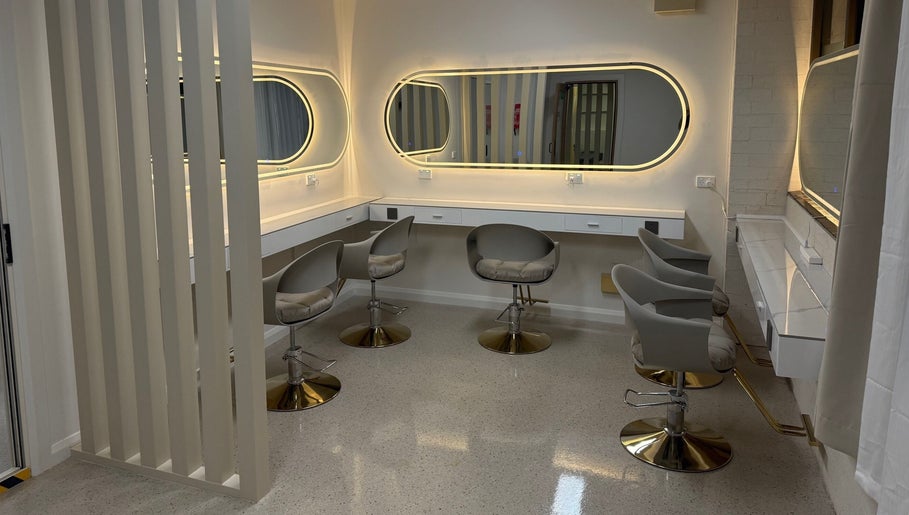 Modern styling chairs at LUX Head and Body Spa, Riverstone, New South Wales, AU. Sleek and inviting design.
