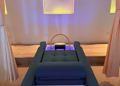 Luxurious spa chair at LUX Head and Body Spa, Riverstone, New South Wales, AU, offering tranquil wellness services.