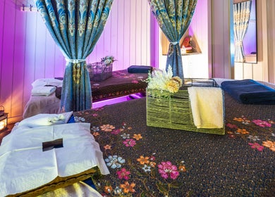 Relaxing massage room at Riverstone Thai Massage Therapy and Spa, Riverstone, New South Wales, AU with elegant decor.