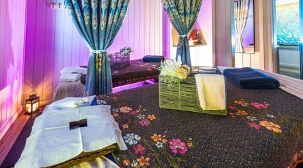 Relaxing massage room at Riverstone Thai Massage Therapy and Spa, Riverstone, New South Wales, AU with elegant decor.