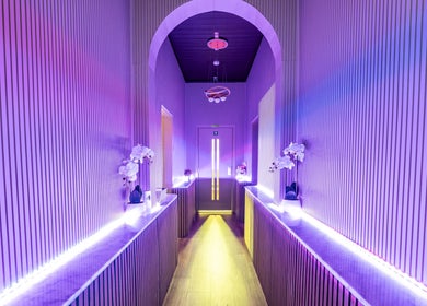 Illuminated corridor at Riverstone Thai Massage Therapy and Spa in Riverstone, New South Wales, AU.