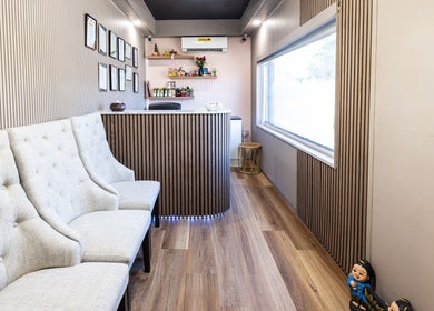 Reception area at Riverstone Thai Massage Therapy and Spa, Riverstone, New South Wales, AU, featuring a cozy waiting area.
