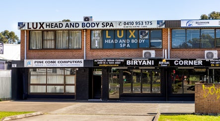 Exterior view of LUX Head and Body Spa located in Riverstone, New South Wales, AU.