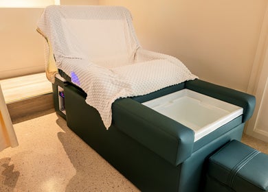 Luxurious spa chair at LUX Head and Body Spa, Riverstone, New South Wales, AU, offering ultimate relaxation.