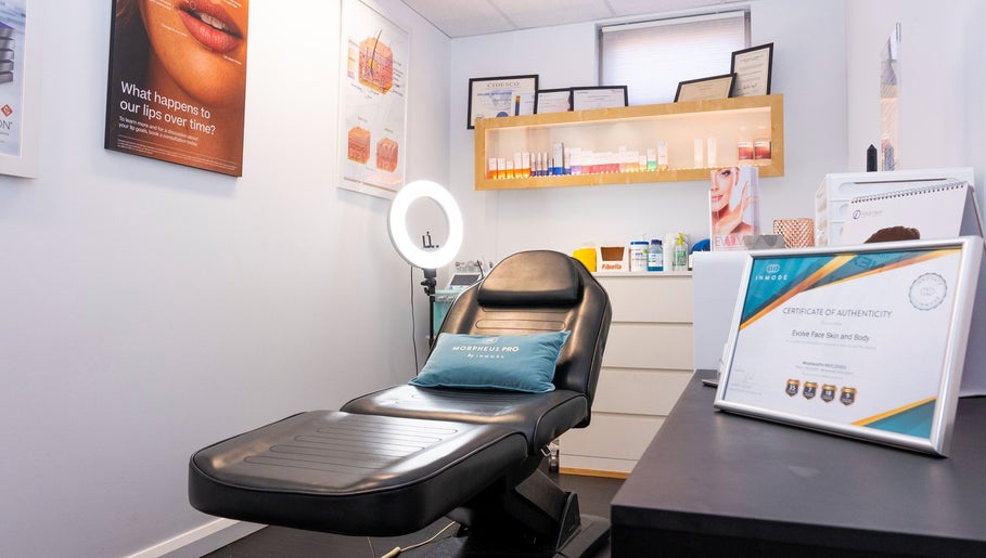 Evolve Face Skin Body | Carine Aesthetic and Skin Clinic treatment room in Duncraig, Western Australia, AU.