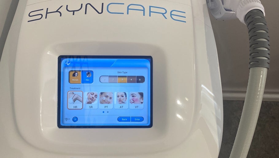 Skincare machine interface at The Beauty Room Danebury Practice, Andover, England, GB.