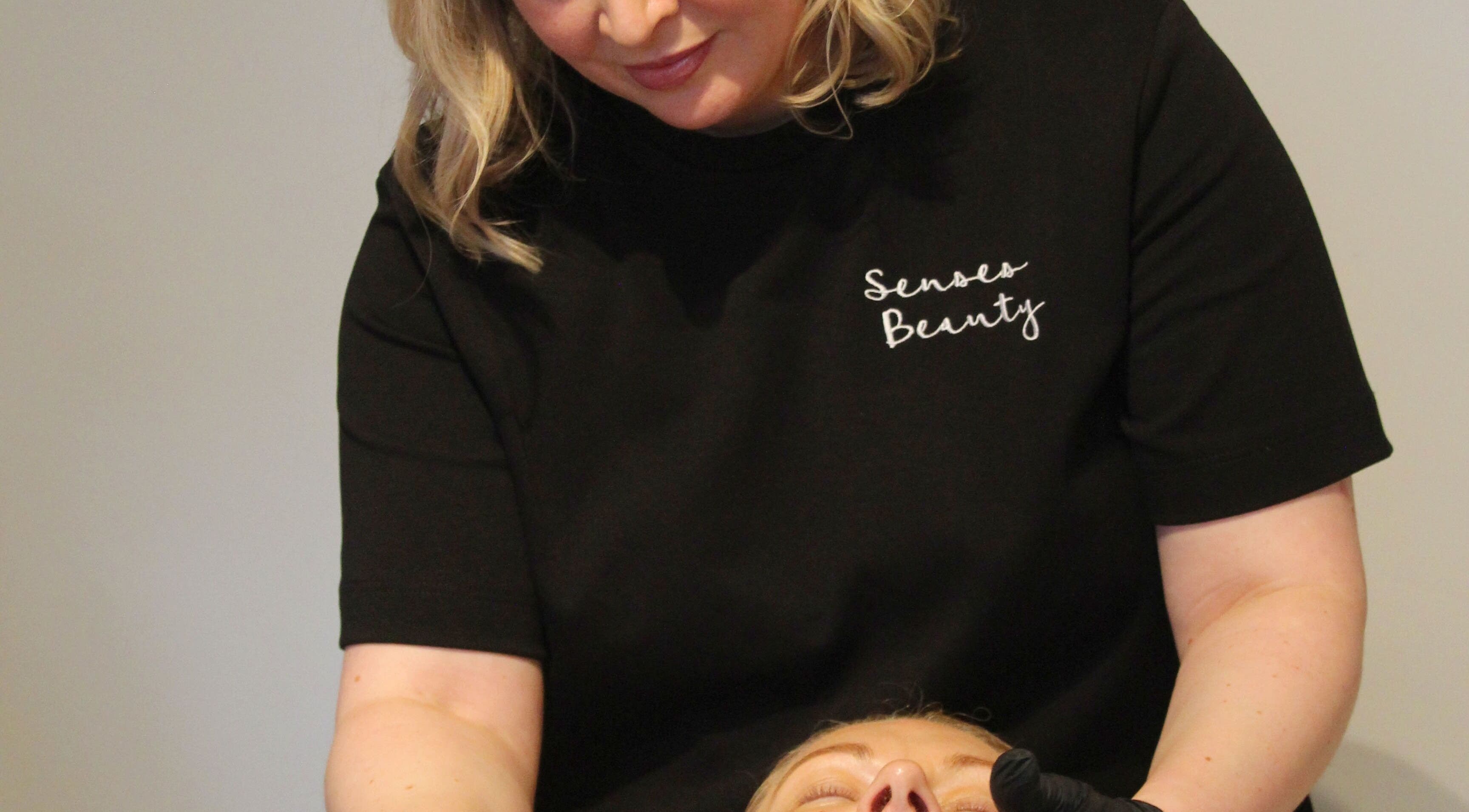 Facial treatment at Senses Beauty in Warwick, England, GB enhances relaxation and skincare.