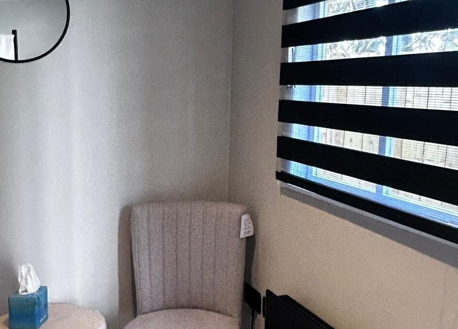 Cozy seating area at Alexander Aromatics Wellness Studio, Girdle Toll, Scotland, GB.