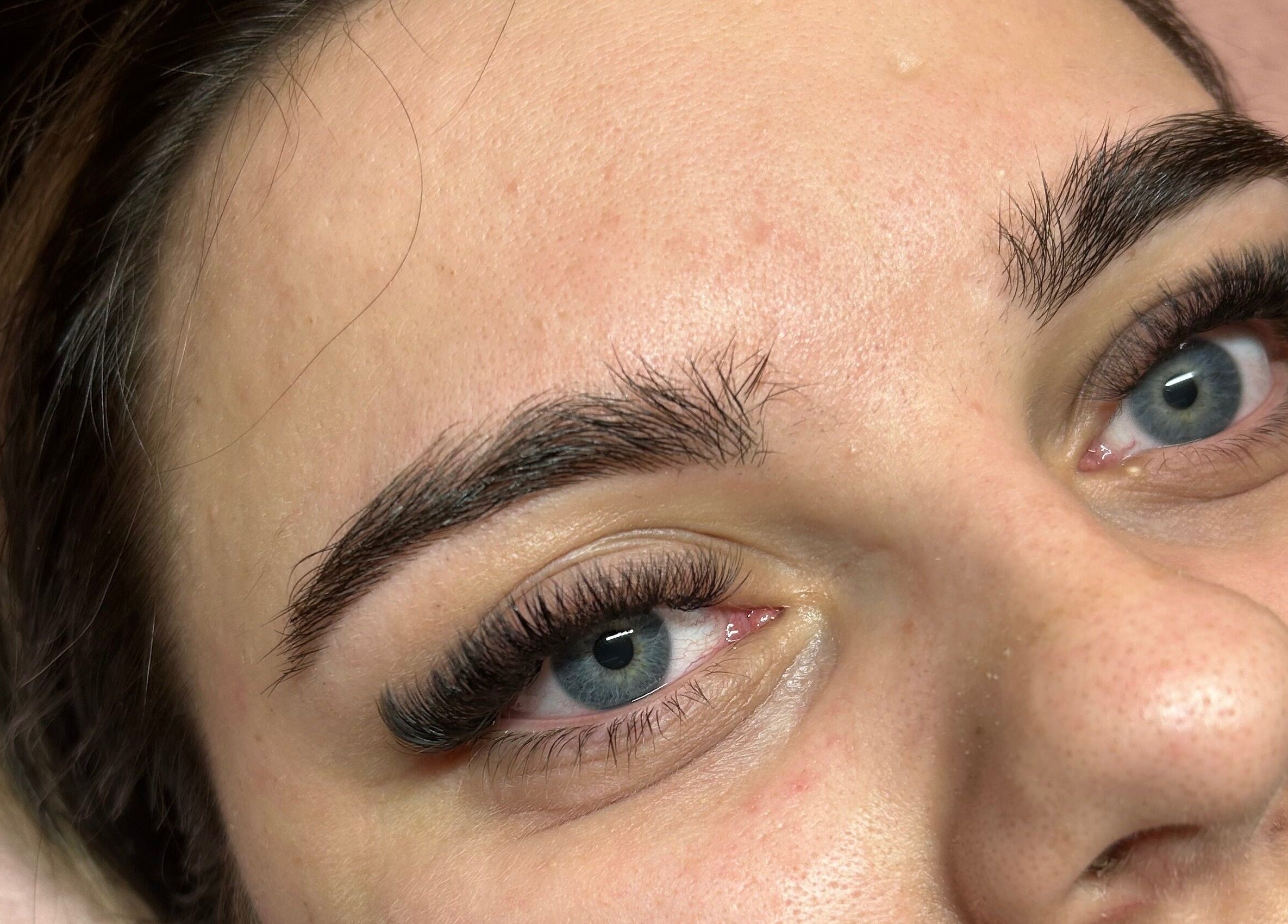 Close-up of eyelash extensions at SB Beauty, Warfield, England, GB.