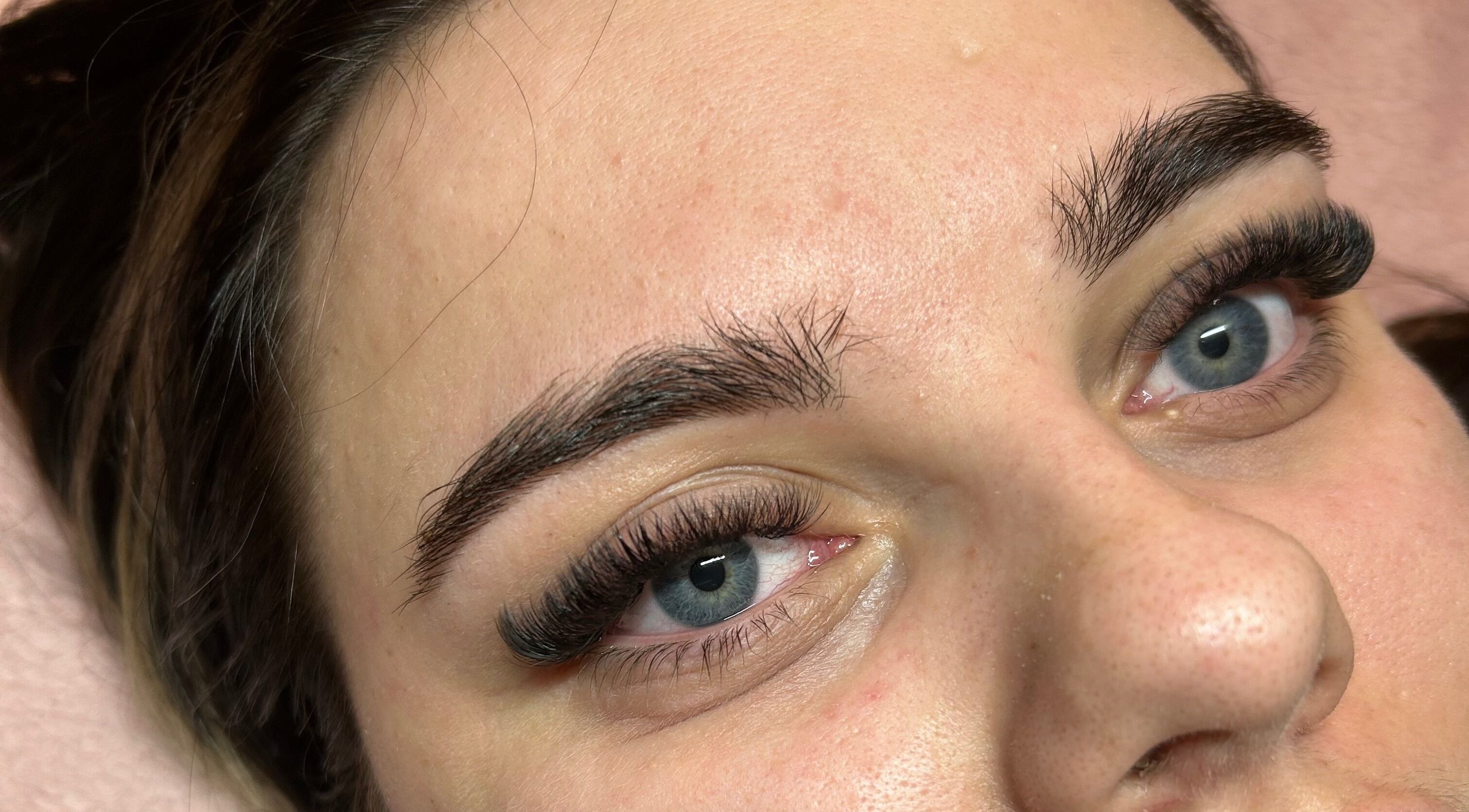 Close-up of eyelash extensions at SB Beauty, Warfield, England, GB.