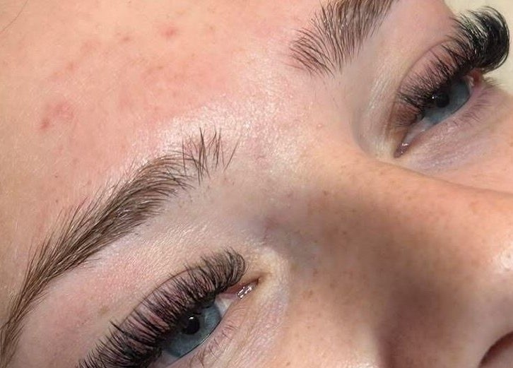 Close-up of eyelash extensions at SB Beauty, Warfield, England, GB showcasing meticulous detail.