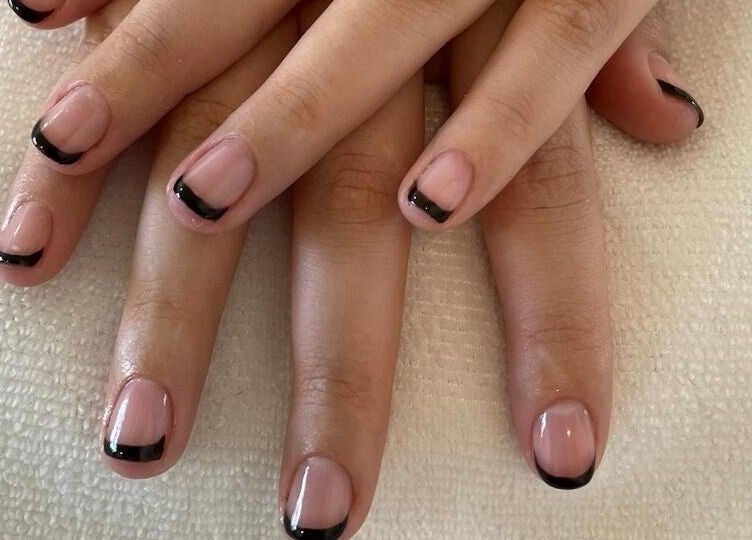 Elegant French manicure by Nails and Lashes by Merilyn in Cape Town, Western Cape, ZA.