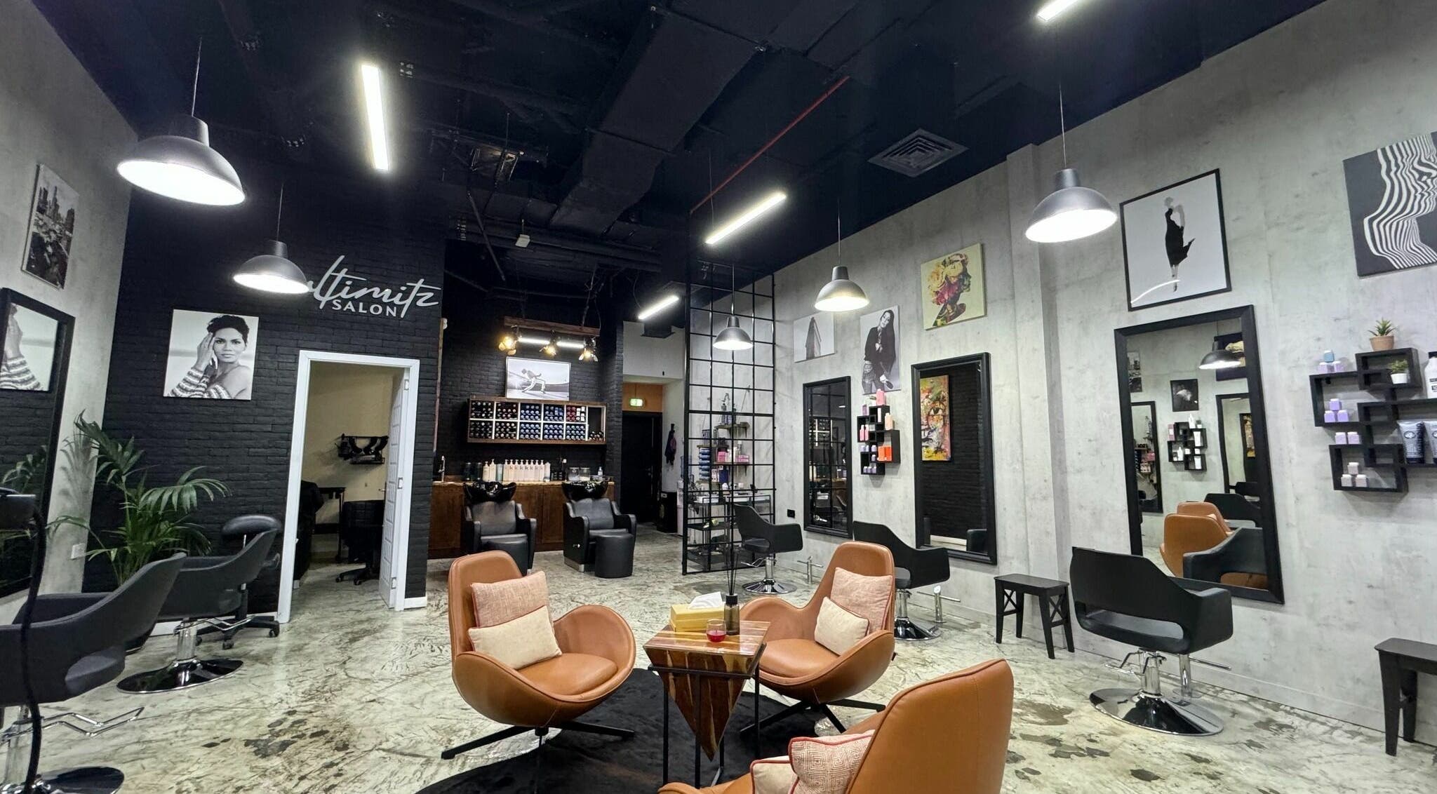 Ultimitz Salon interior in Dubai, Dubai, AE showcasing modern decor and comfortable seating.
