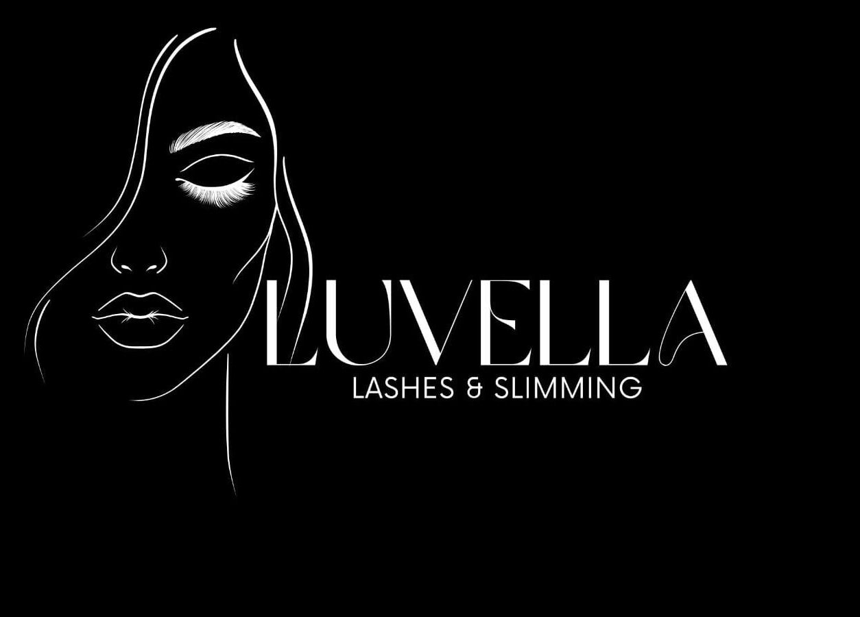 Luvella Lashes and Slimming logo featuring a sleek face silhouette in Boksburg, Gauteng, ZA.
