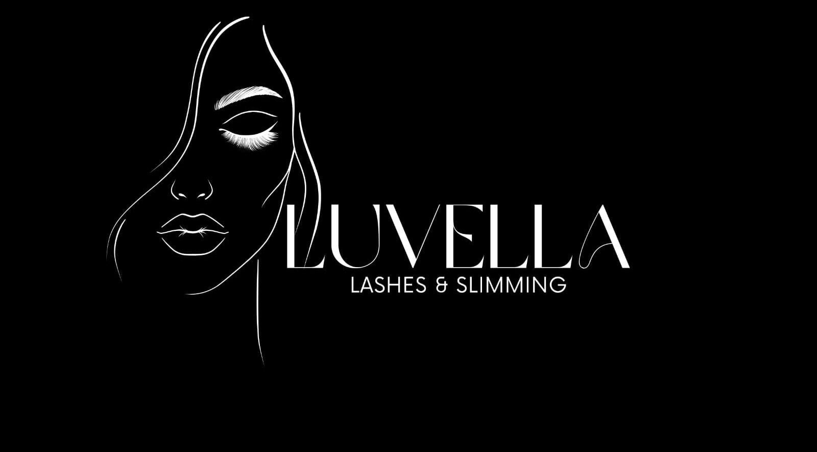 Luvella Lashes and Slimming logo featuring a sleek face silhouette in Boksburg, Gauteng, ZA.