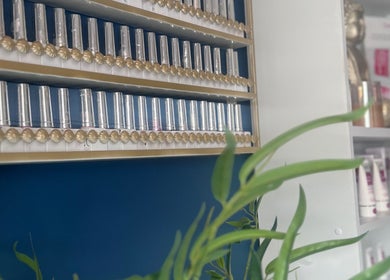 Chill Well-Being shelf with products and plants in Maidstone, England, GB.