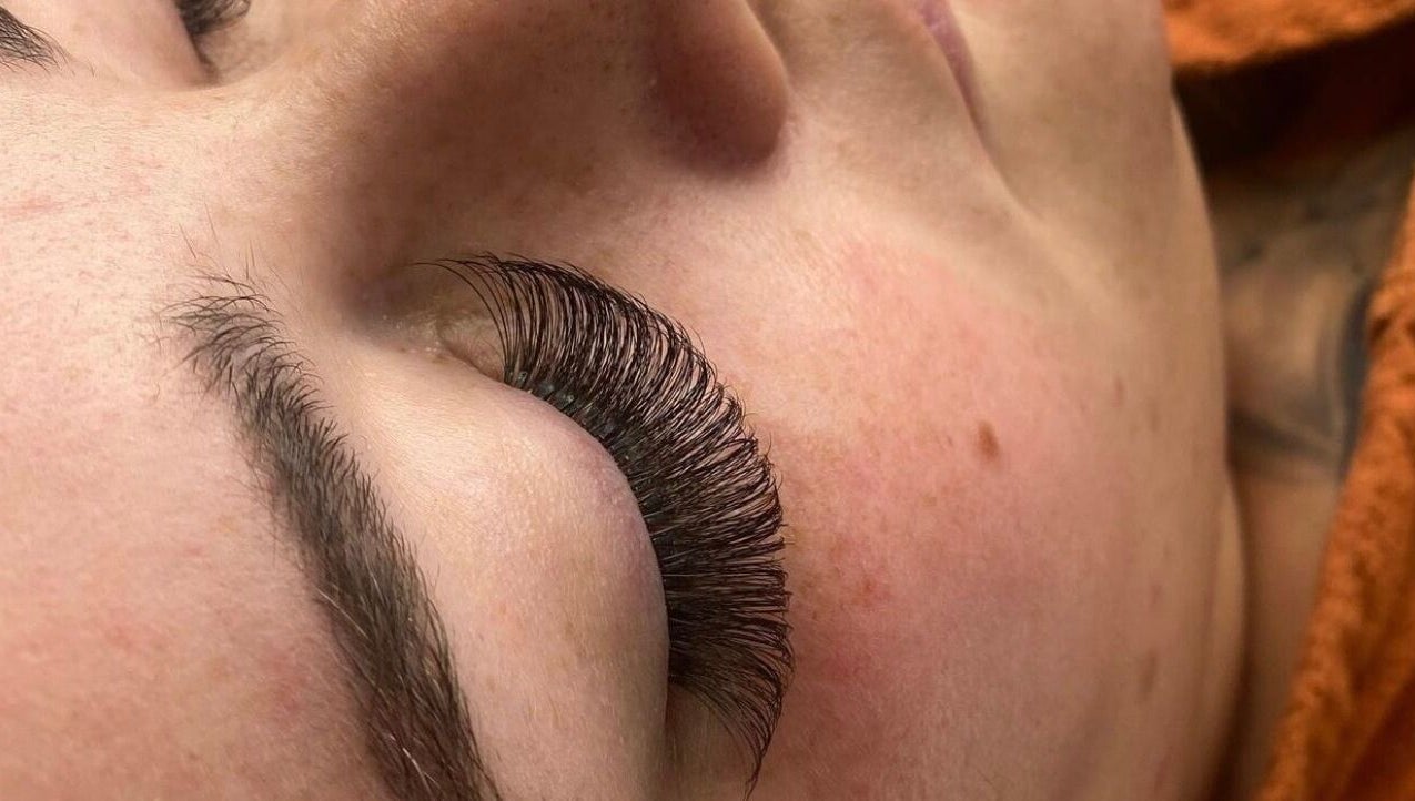 Close-up of eyelash extensions by Bodied By Mercedes, Capalaba, Queensland, AU. Enhance your beauty today.