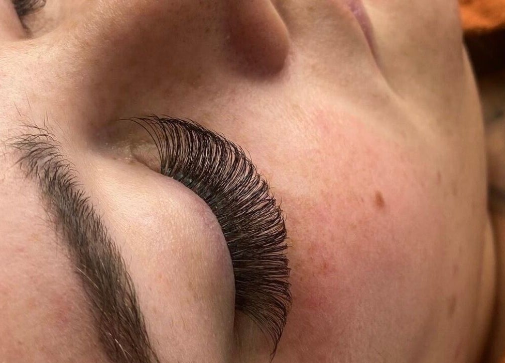 Close-up of eyelash extensions by Bodied By Mercedes, Capalaba, Queensland, AU. Enhance your beauty today.