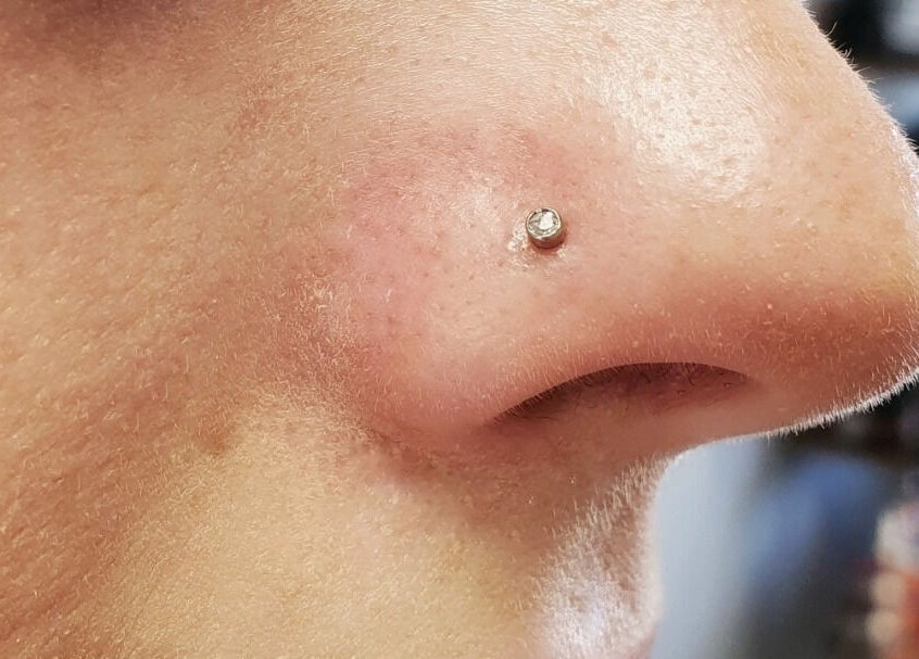 Nose piercing at Starry Moon Beauty Swords, Swords, County Dublin, IE.
