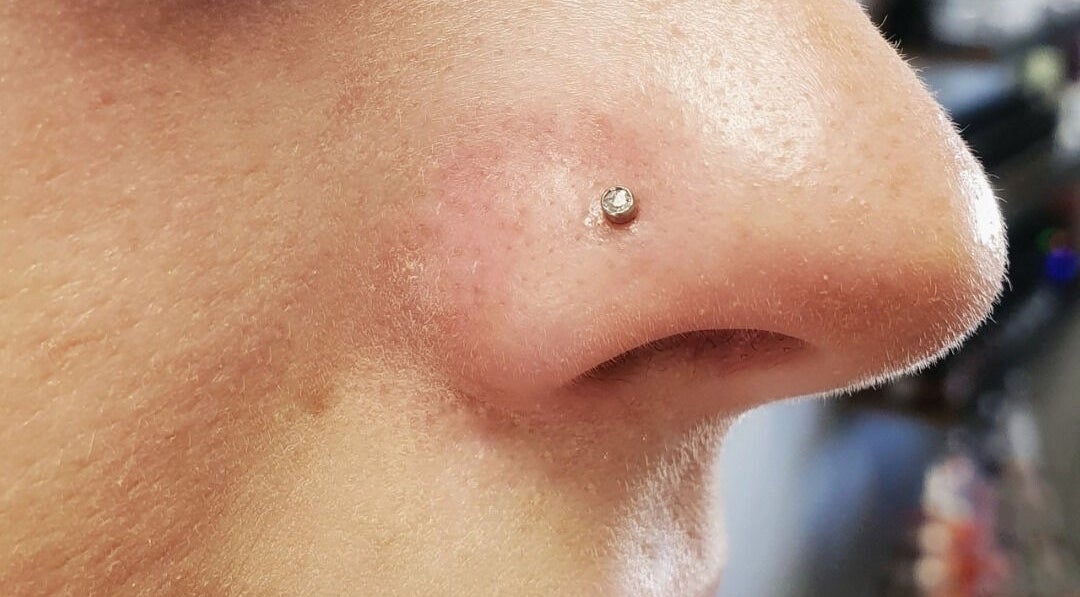 Nose piercing at Starry Moon Beauty Swords, Swords, County Dublin, IE.