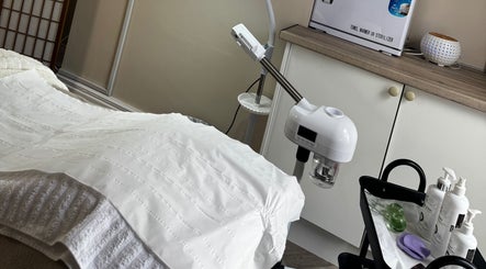 Relaxing spa room at Orchid Beauty & Skin Ltd, Sunderland, England, GB, featuring treatment tools and products.