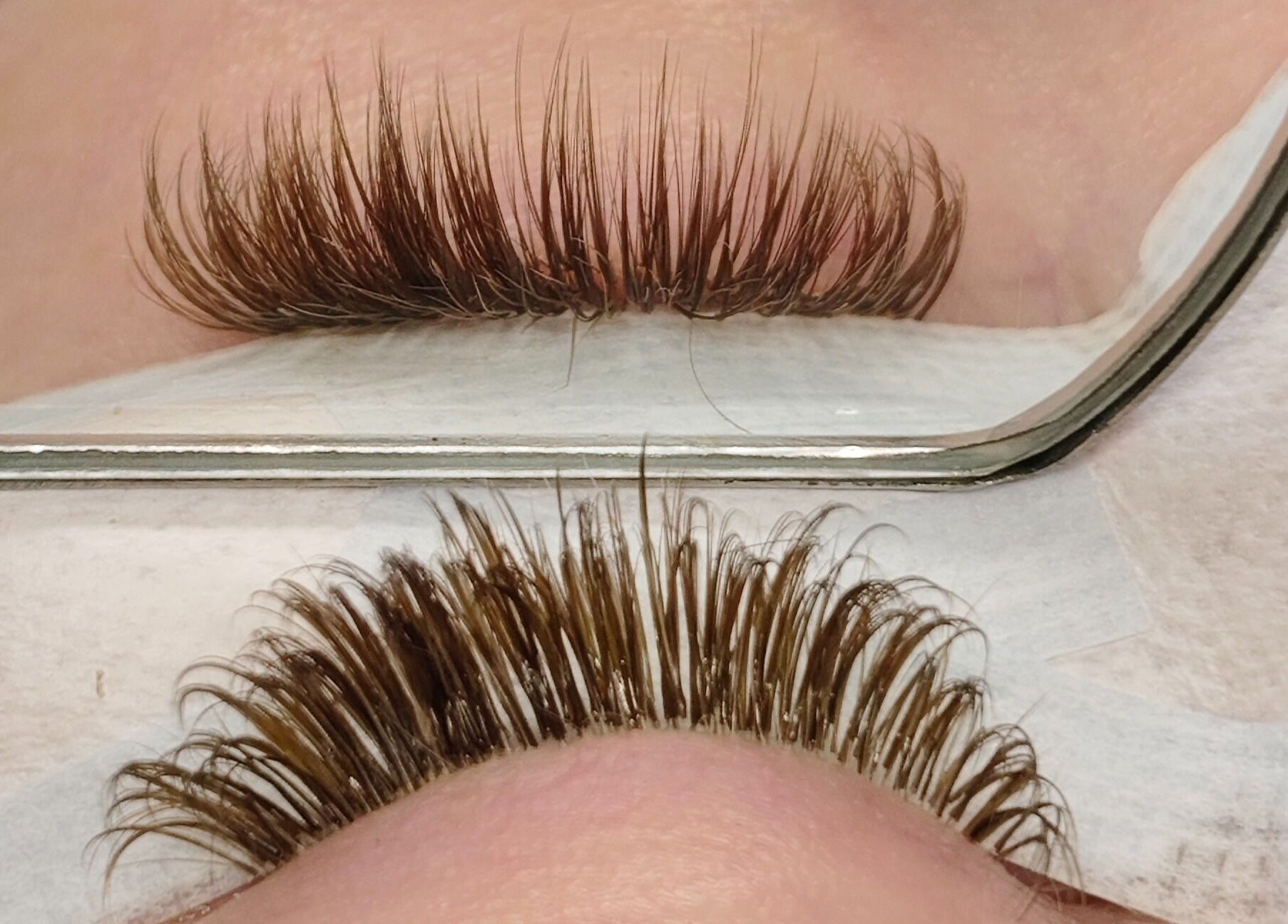 Close-up of beautifully styled eyelashes at Lashes by Jodene, Kempton Park, Gauteng, ZA.