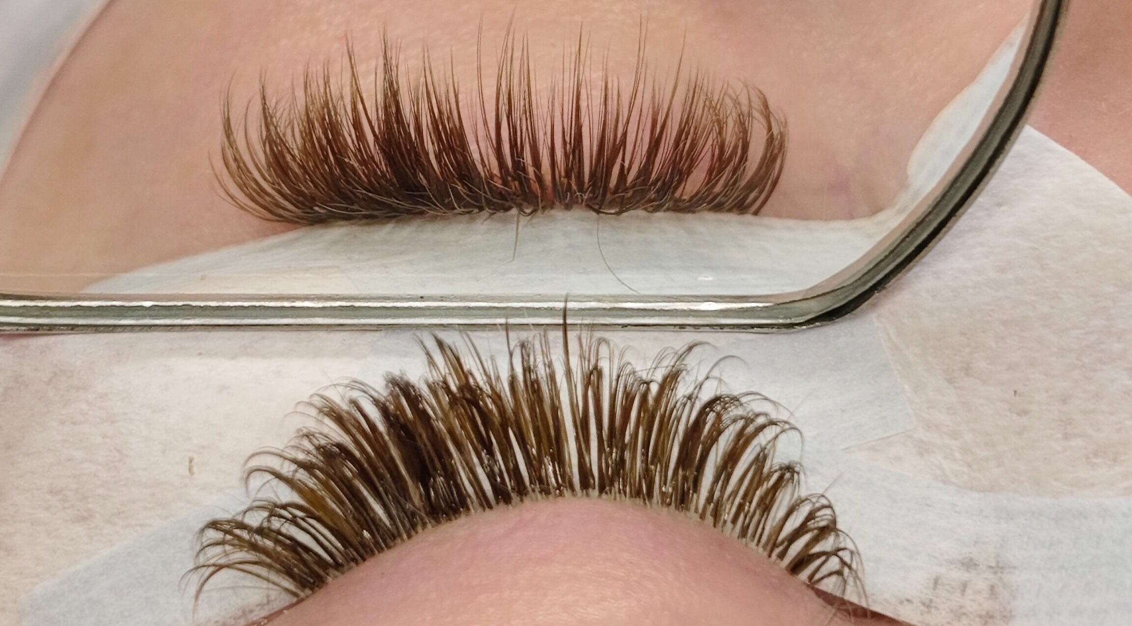 Close-up of beautifully styled eyelashes at Lashes by Jodene, Kempton Park, Gauteng, ZA.