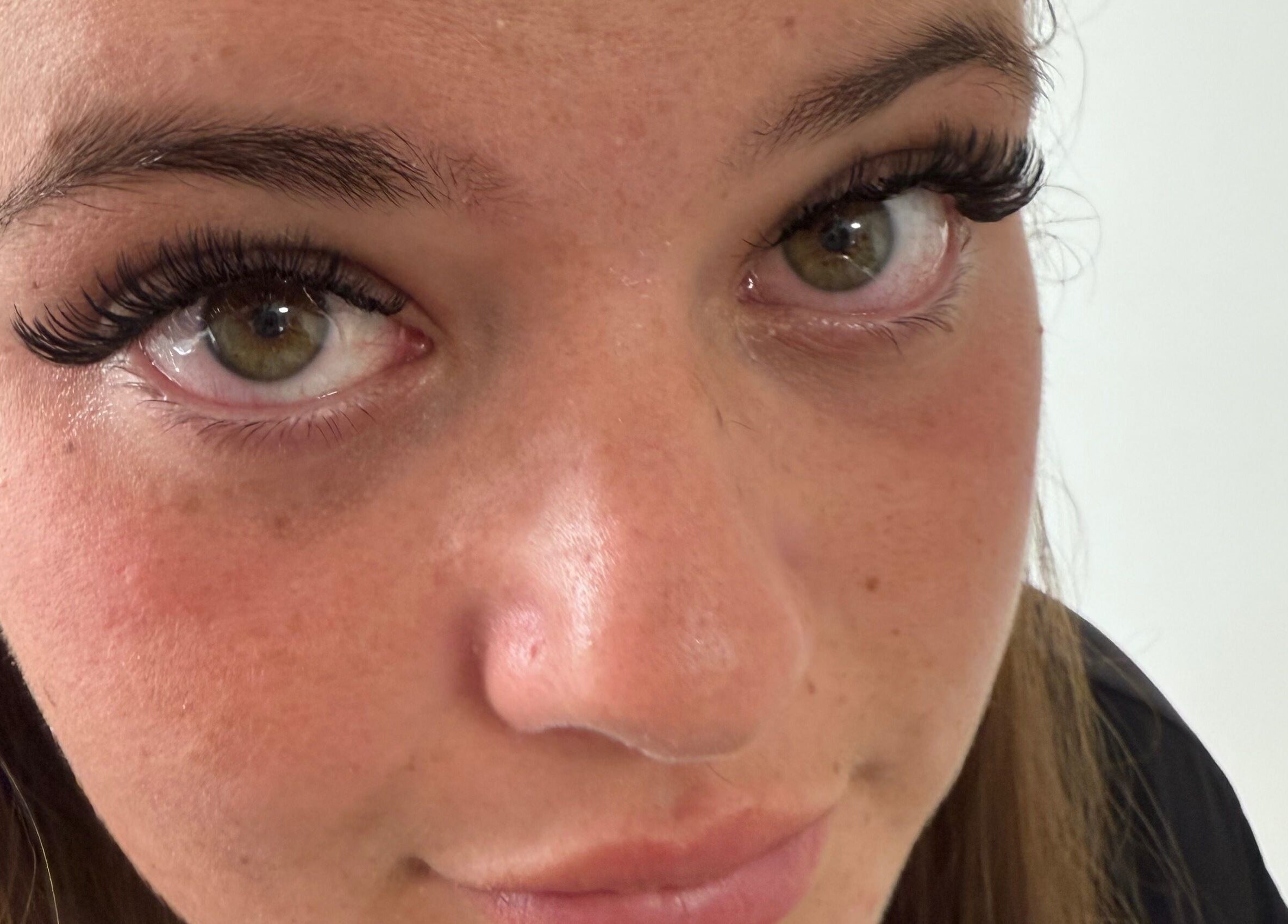 Close-up of eyelash extensions at S.Louise Beauty X, Markfield, England, GB.