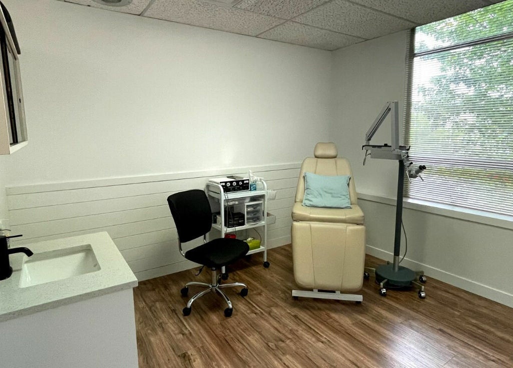 Cozy treatment room at Clarico Electrolysis + Advanced Aesthetics, Vancouver, British Columbia, CA.