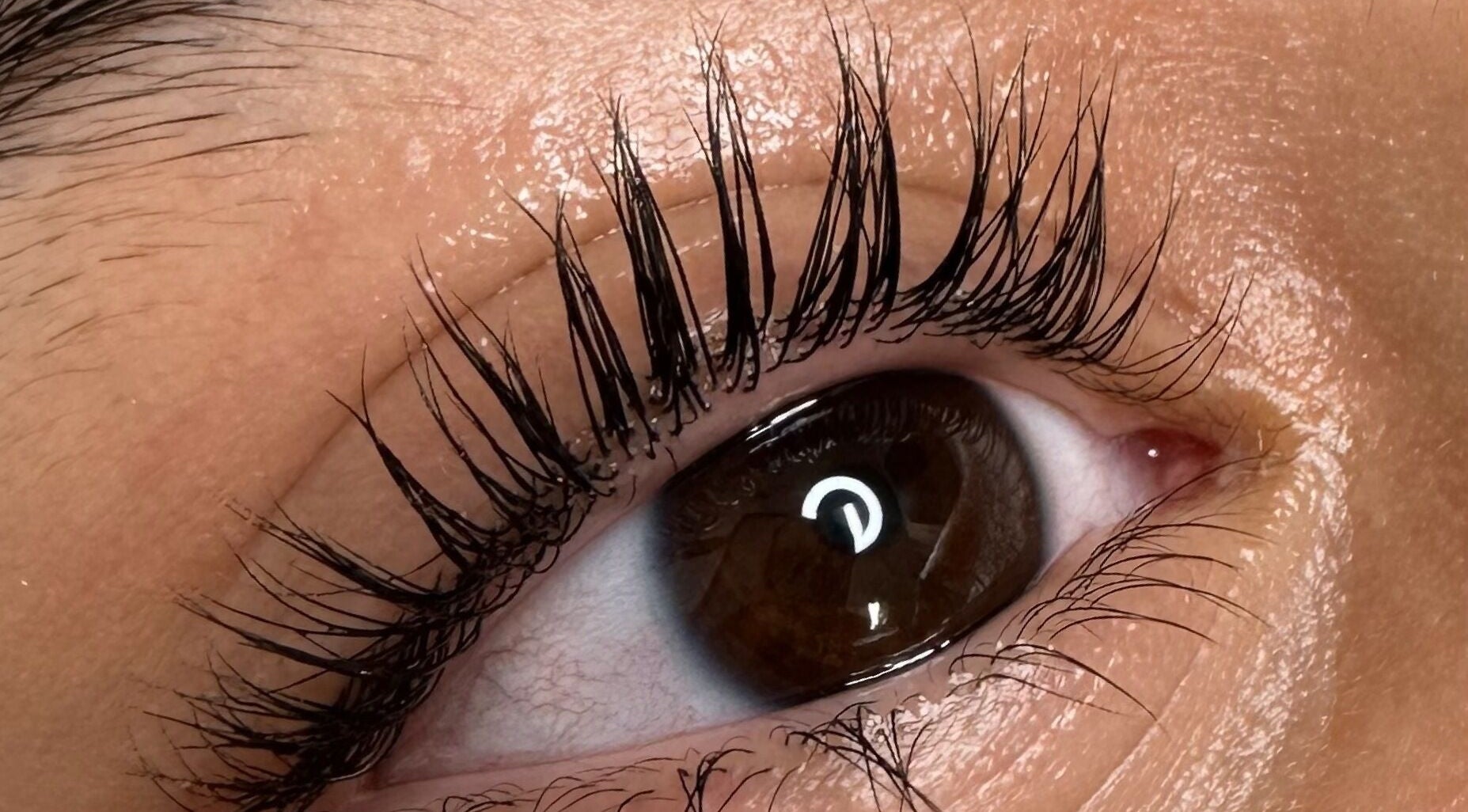 Close-up of elegant lashes at Privé Faces, Ashburn, Virginia, US offering expert beauty services.