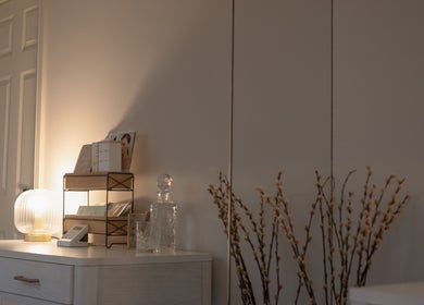 Peaceful corner at The Beauty Shack, Failand, England, GB featuring soft lighting and elegant decor.