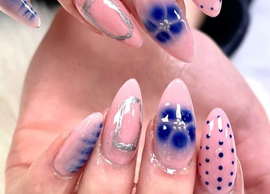 Stunning floral nail art at Royal Nails & Beauty Kelston, Auckland, Auckland, NZ showcasing delicate designs.
