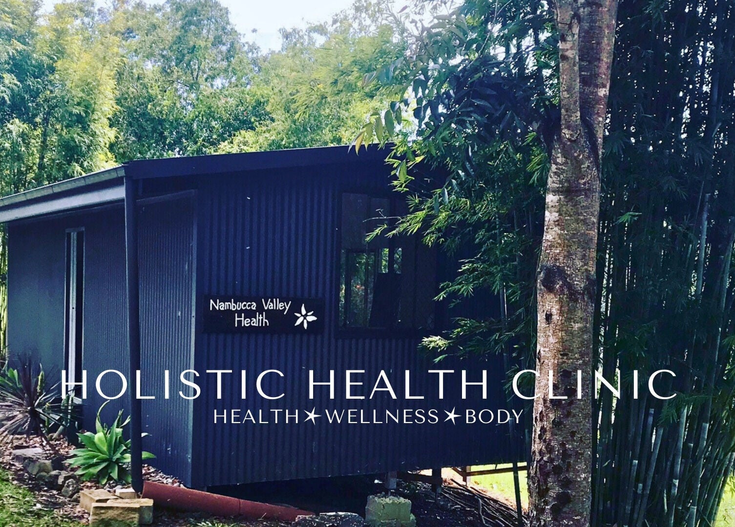 Nambucca Valley Health clinic amid lush greenery in Valla, New South Wales, AU, offering holistic health services.