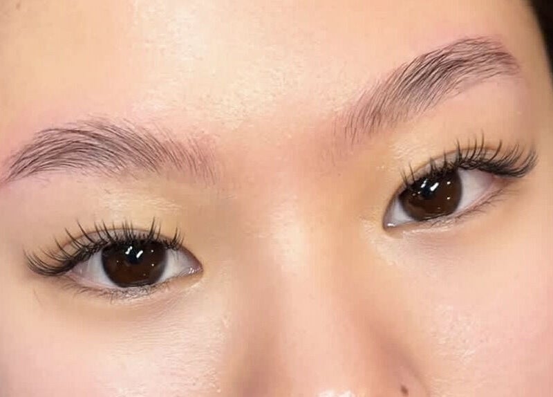 Close-up of styled lashes at SOPHIA LASHES x RIBBON - 456 La Trobe St West Melbourne, Melbourne, Victoria, AU.