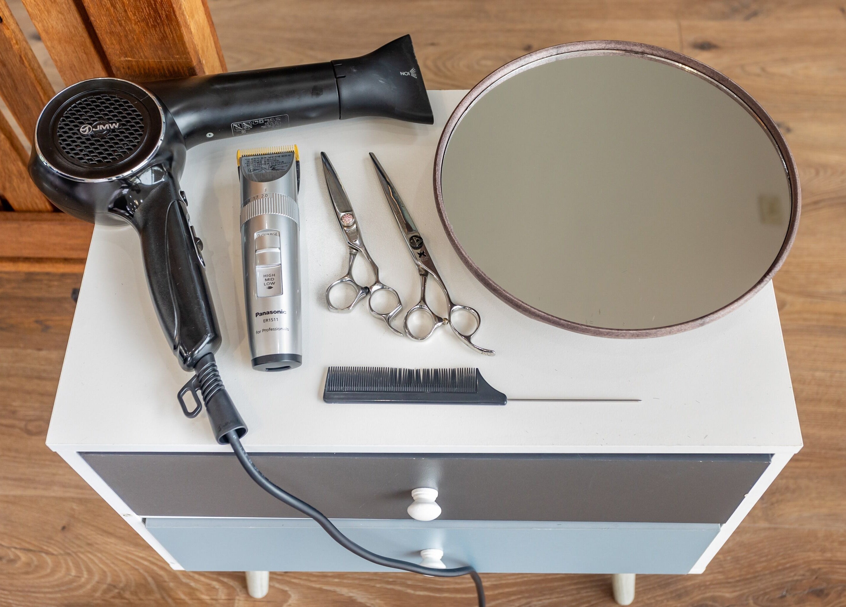 Hair styling tools at Ribbon Hair - Point Cook, Melbourne, Victoria, AU, showcasing elegance and quality.