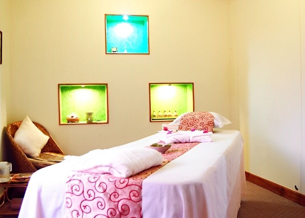 Tranquil spa room at Chaitanya Health & Wellness Pvt. Ltd., Lalitpur, Bagmati Province, NP offering relaxation.