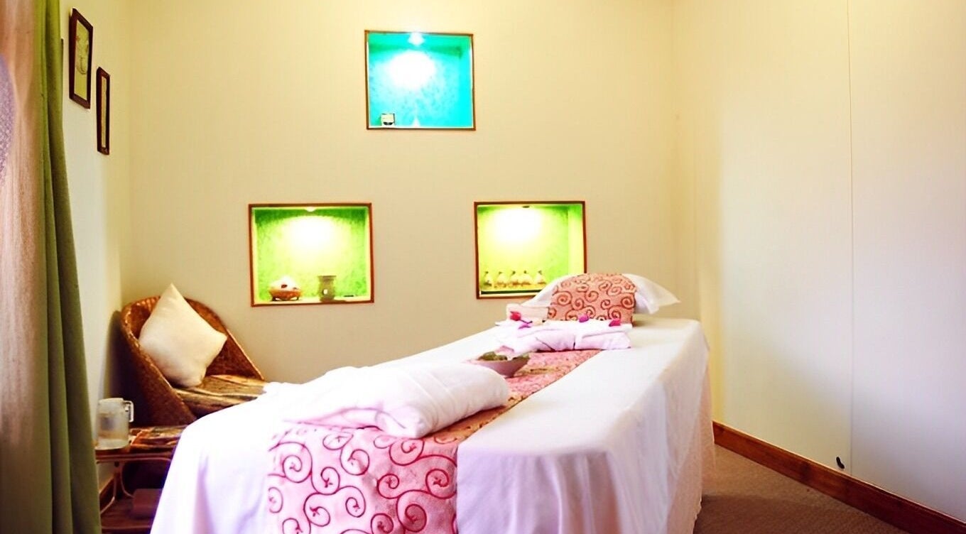 Tranquil spa room at Chaitanya Health & Wellness Pvt. Ltd., Lalitpur, Bagmati Province, NP offering relaxation.