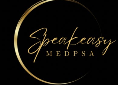 Speakeasy Med Spa logo with elegant gold design, Hamilton, Ontario, CA.