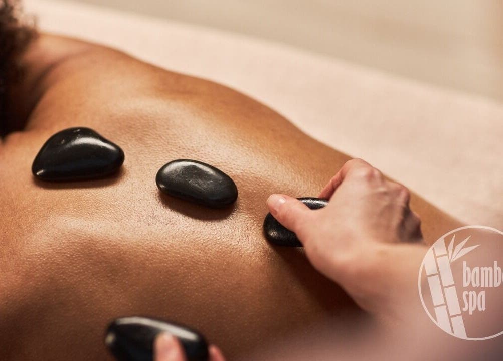 Hot stone massage at Bamboo Spa Mt Albert, Auckland, NZ provides relaxation and rejuvenation.