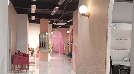 Chic interior of Hola Spa and Cafe in Al Batinah South Governorate, OM showcasing cozy seating and stylish decor.