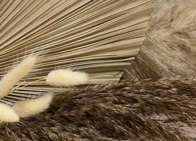 Elegant dried floral arrangement at Sisters Beauty Co., Costock, England, GB.