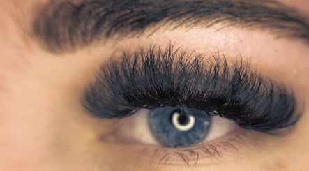 Close-up of detailed eyelash extension at Lash Xtend in New Ollerton, England, GB.